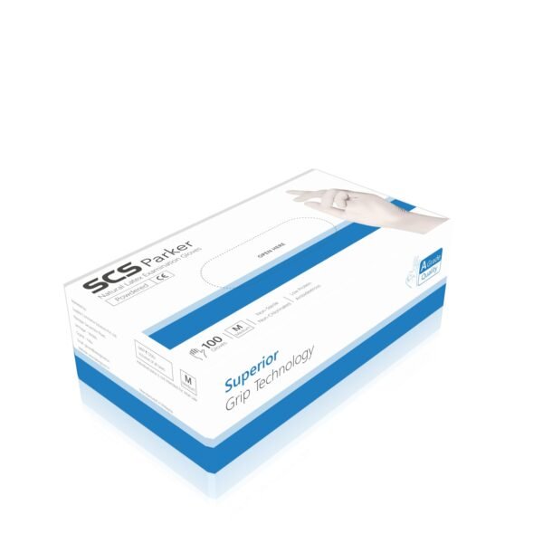 SCS Parker Latex Examination Gloves - Large